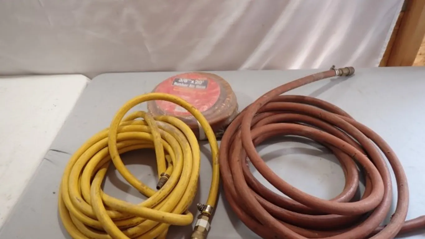 Lot of 3 Air Compressor Hoses with Fittings