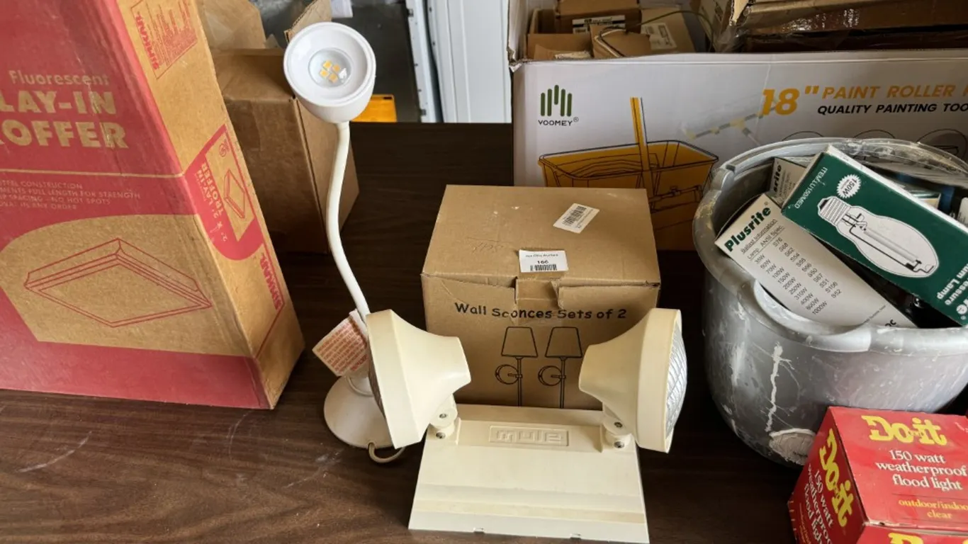 Emergency Light, Desk Lamp and Wall Sconces