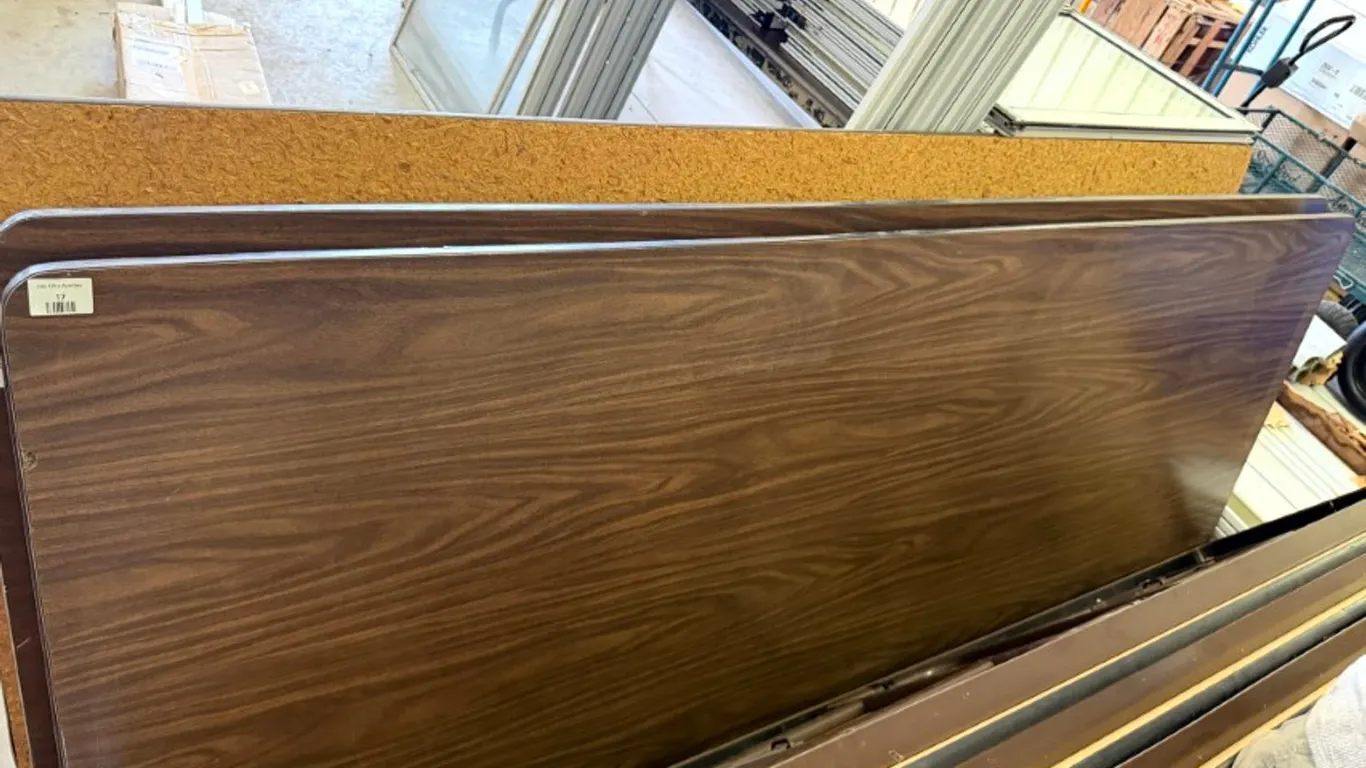 2 Wood Folding Tables, 8 Foot x 3 Foot