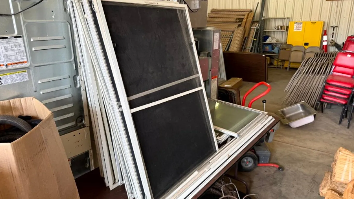 Variety of Window Screens, Windows and Trim