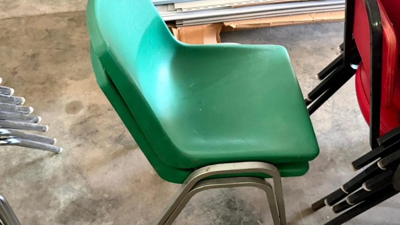 2 Plastic Stacking Chairs