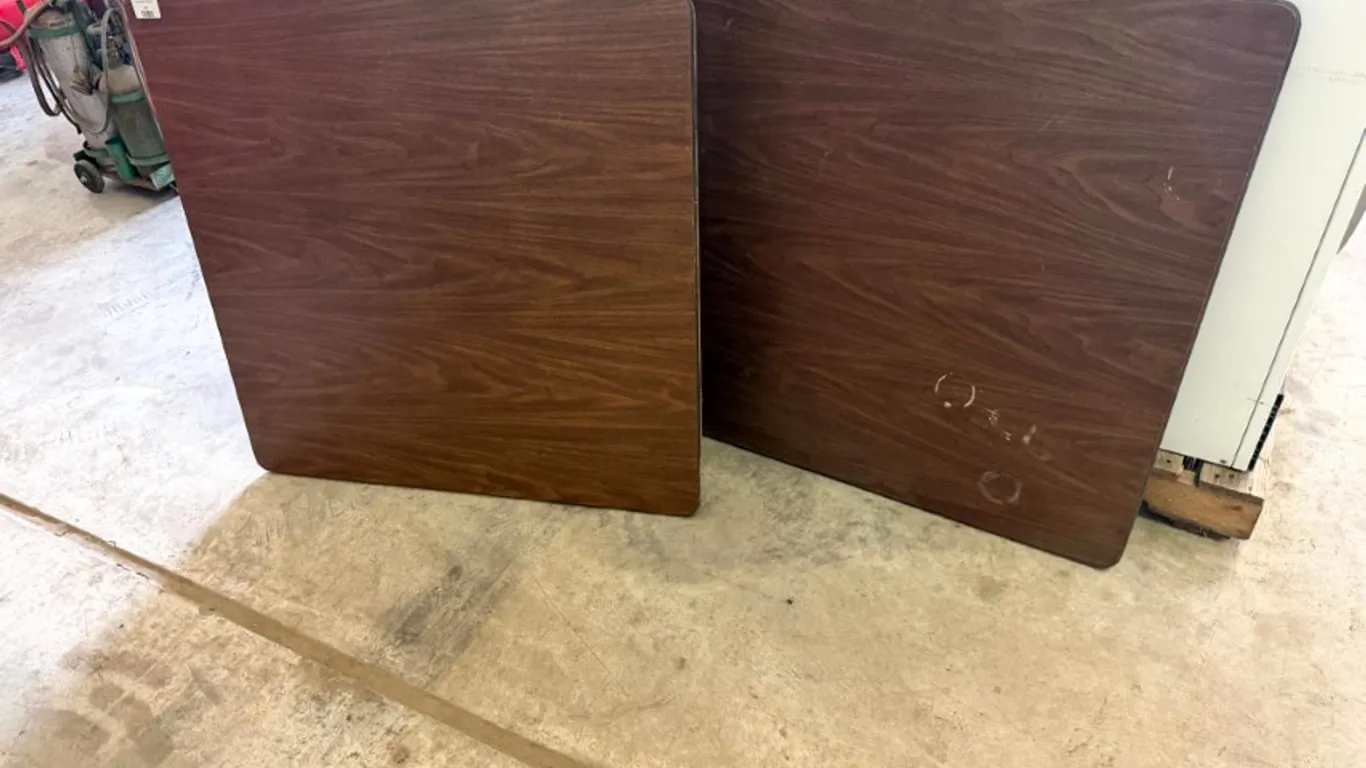 2 Wooden Folding Tables, 36 X 36