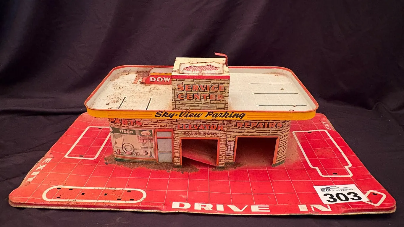 VINTAGE TIN 1950'S TOY SERVICE CENTER
