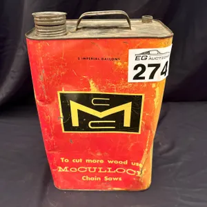 2 GALLON MCCULLOCH METAL OIL CAN