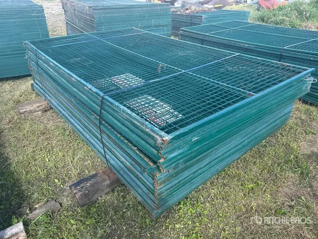 Quantity of (29) 118 in x 70 in Powder Coated Temporary Site Fence