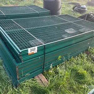 Quantity of (29) 118 in x 70 in Powder Coated Temporary Site Fence