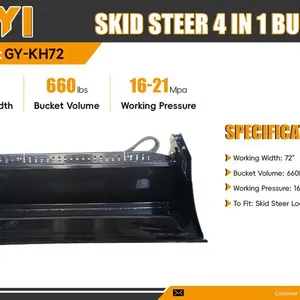 2026 GIYI GY-KH72F 72 in Multi-Purpose Skid Steer Bucket (Unused)