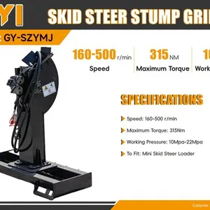 2026 GIYI GY-SZYMJ Mini Skid Steer Stump Grinder (Unused)