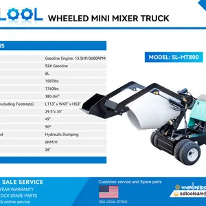 2026 SKLP SL-MT800 Stand-On Mini Wheeled Mixer Concrete Buggy (Unused)
