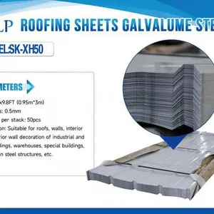Quantity of (50) 2026 SKLP SK-XH50 3 ft x 10 ft Galvalume Steel Sheets (Unused)