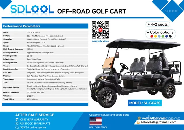 2026 SDLOOL SL-GC42S Electric Off-Road Golf Cart (Unused)