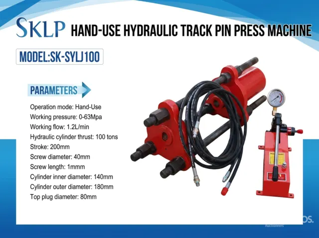 2026 SKLP SK-SYLJ100 Hand-Use Hydraulic Track Pin Press Machine (Unused)