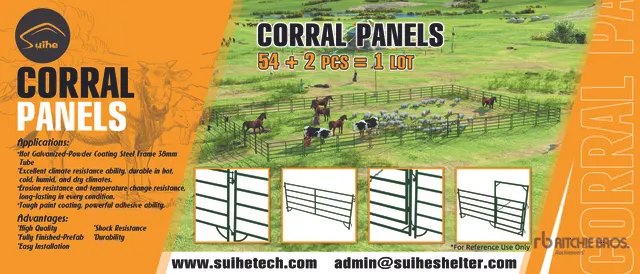 Quantity of (56) 2026 Suihe NP10-54-2 10 ft Powder Coated Livestock Panel (Unused)
