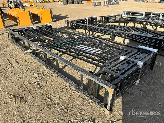 2026 Suihe NFG-20FGP-EU 20 ft x 5 ft Wrought Iron Bi-Parting Driveway Gate (Unused)