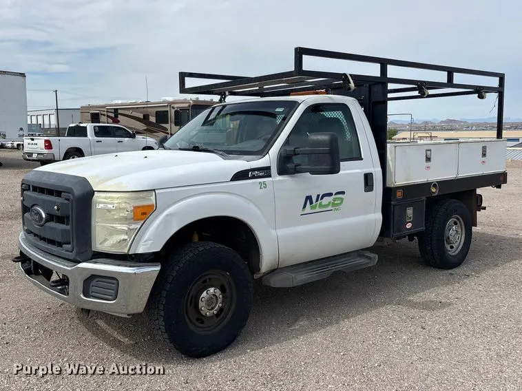 2012 Ford F250 Super Duty flatbed pickup truck