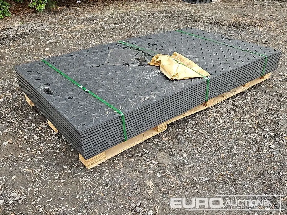 Unused 7.3' x 4' Ground Protection Mats (12 of), Connectors