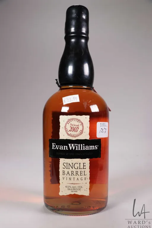 Evan Williams/ 2007 / Single Barrel/ Kentucky Straight Bourbon Whiskey/ 750ml/ 43.3% ABV Note: Alco