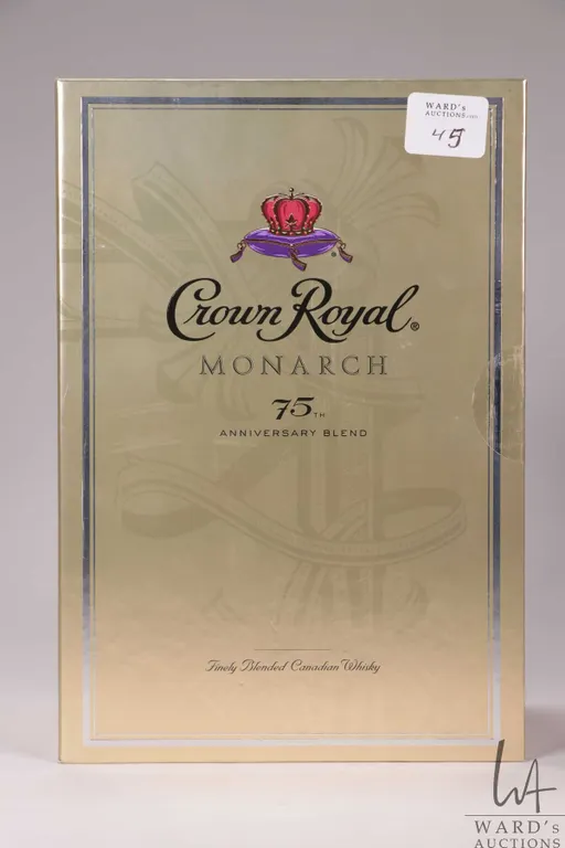 Crown Royal/ Monarch/ 75th Anniversary Blend/ Canadian Blended Whisky/ Batch 0049/ Bottle N41E8/ 750