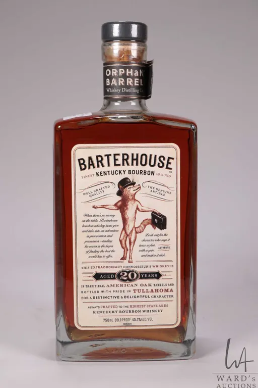 Orphan Barrel/ Barterhouse/ Kentucky Bourbon Whiskey/ 20 Year Old/ 750ml/ 45.1% ABV Note: Alcohol c