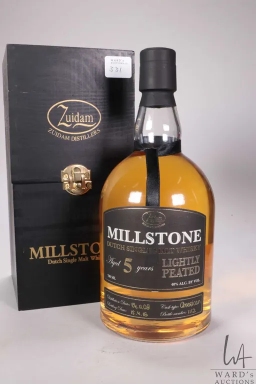 Millstone/ Dutch Single Malt Whisky/ 5 Year Old/ Lightly Peated/ Cask Type: American/ Bottle No. 111