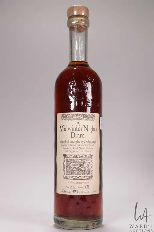 A Midwinter Nights Dram/ Blended of Straight Rye Whiskeys/ Act 2.5/ Scene 1483/ 750ml/ 49.3% ABV No