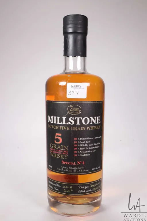 Millstone/ Dutch Five Grain Whisky/ Special No. 4/ Cask Type: American/ Bottle No. 1277/1534/ 700ml/