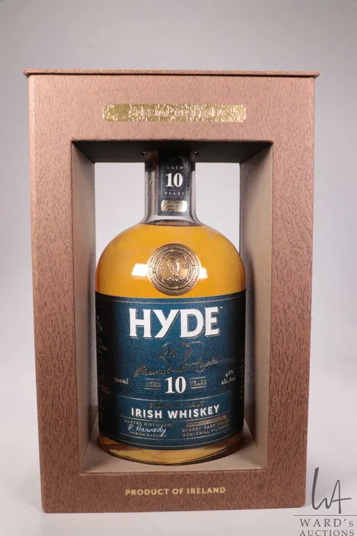 Hyde/ 10 Year Old/ No.1 Presidents Cask/ Single Malt Irish Whiskey/ 700ml/ 46% ABV Note: Alcohol ca