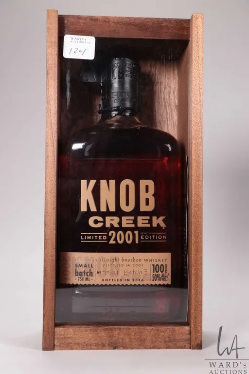 Knob Creek/ Limited 2001/ Small Batch/ Kentucky Straight Bourbon Whiskey/ No. 7514/ Batch 3/ 750ml/
