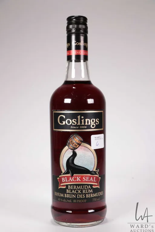 Goslings/ Bermuda Black Rum/ 750ml/ 40% ABV Note: Alcohol cannot be insured by any courier in Canad