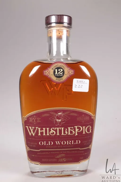 Whistlepig/ Old World/ Straight Rye Whiskey/ 750ml/ 45% ABV Note: Alcohol cannot be insured by any