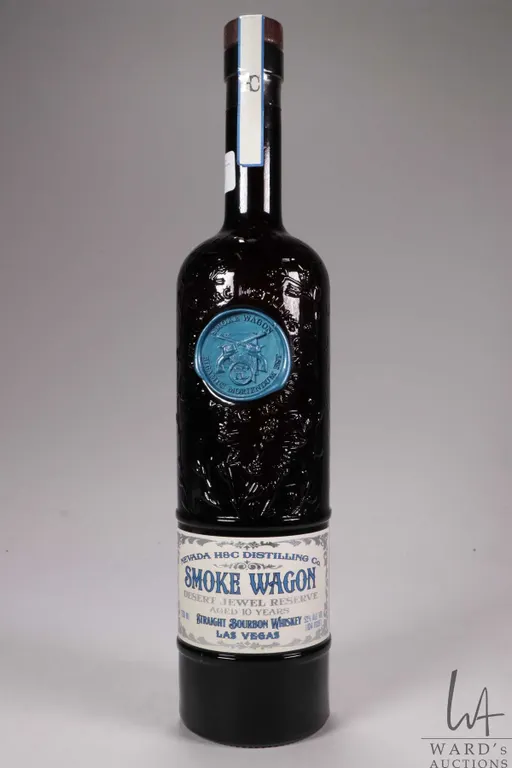 Nevada H&C Distilling Co./ Smoke Wagon/ Desert Jewel Reserve/ 10 Year Old/ Straight Bourbon Whiskey/