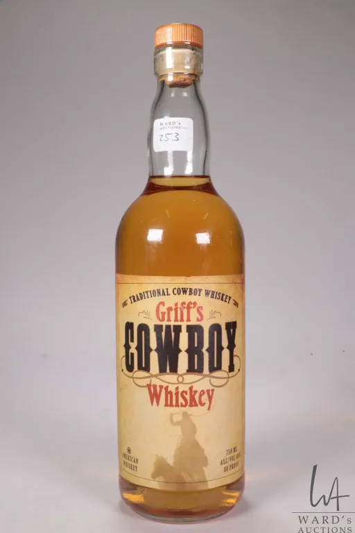 Griff's Cowboy Whiskey/ 750ml/ 40% ABV Note: Alcohol cannot be insured by any courier in Canada. Loc