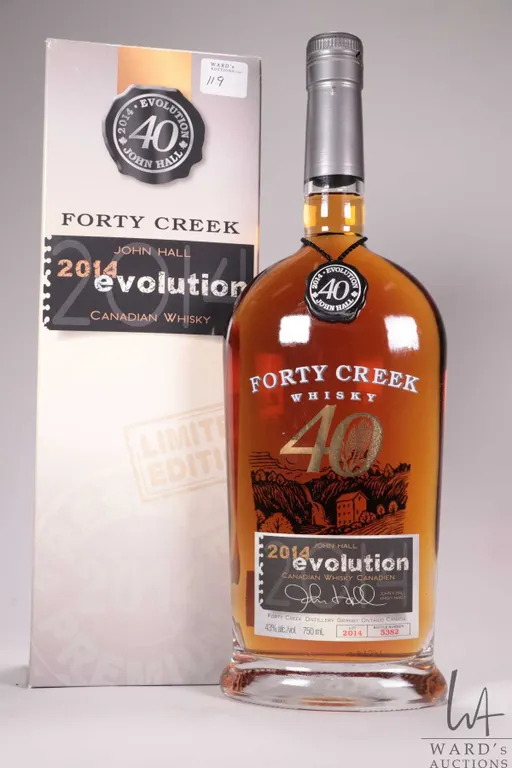 Forty Creek/ 2014 Evolution/ Canadian Whisky/ Lot 2014/ Bottle 5382/ 750ml/ 43% ABV Note: Alcohol c