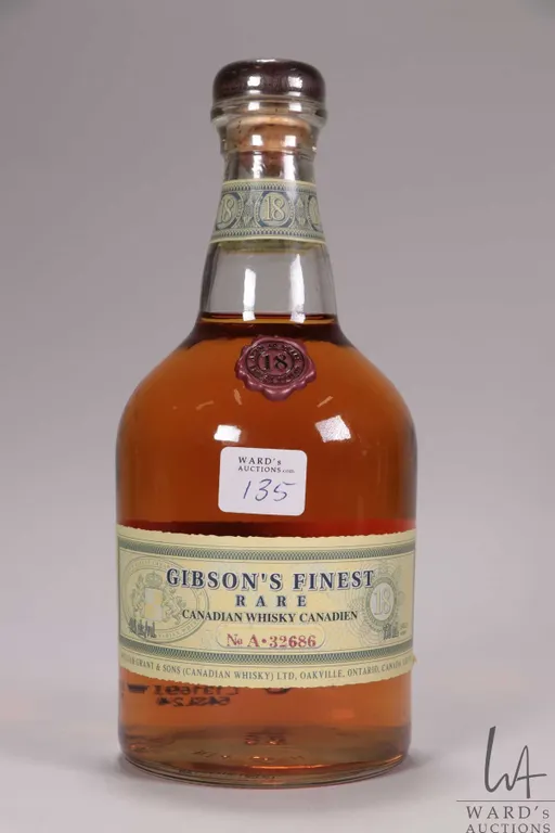 Gibson's Finest/ Rare Canadian Whisky/ 18 Year Old / No. A32686/ 750ml/ 40% ABV Note: Alcohol canno