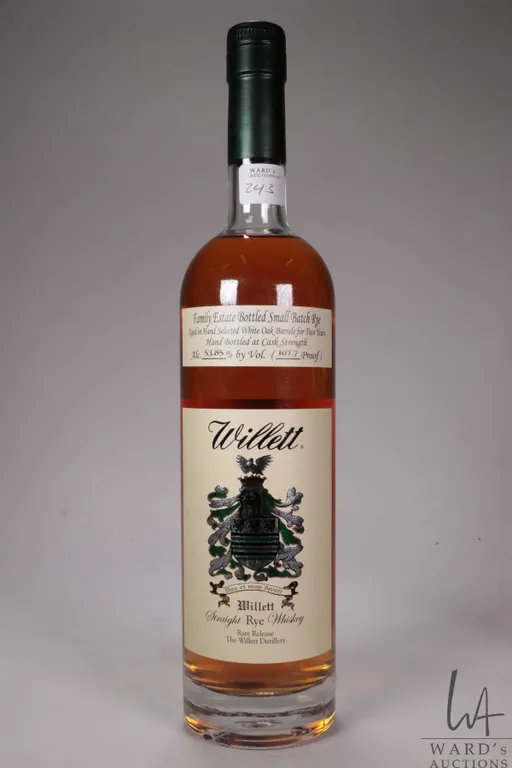 Willett/ Straight Rye Whiskey/ 2 Year/ 750ml/ 53.85% ABV Note: Alcohol cannot be insured by any co