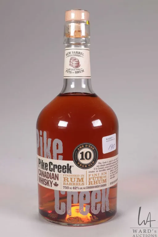 Pike Creek/ 10 Year Old/ Canadian Whisky/ 750ml/ 42% ABV Note: Alcohol cannot be insured by any cou