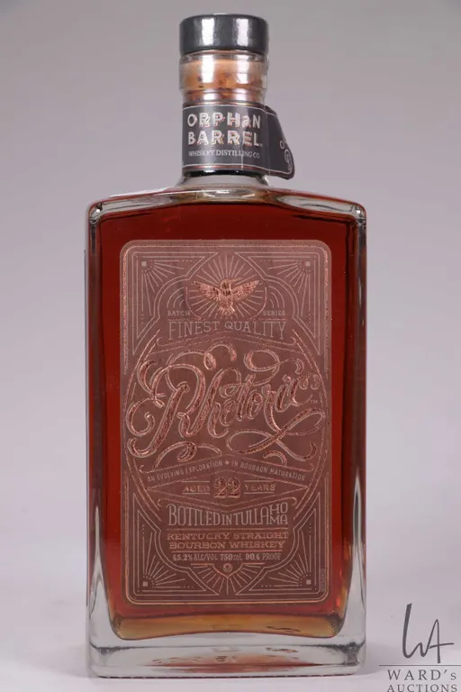 Orphan Barrel/ Rhetoric/ 22 Year Old/ Kentucky Straight Bourbon Whiskey/ 750ml/ 45% ABV Note: Alcoh