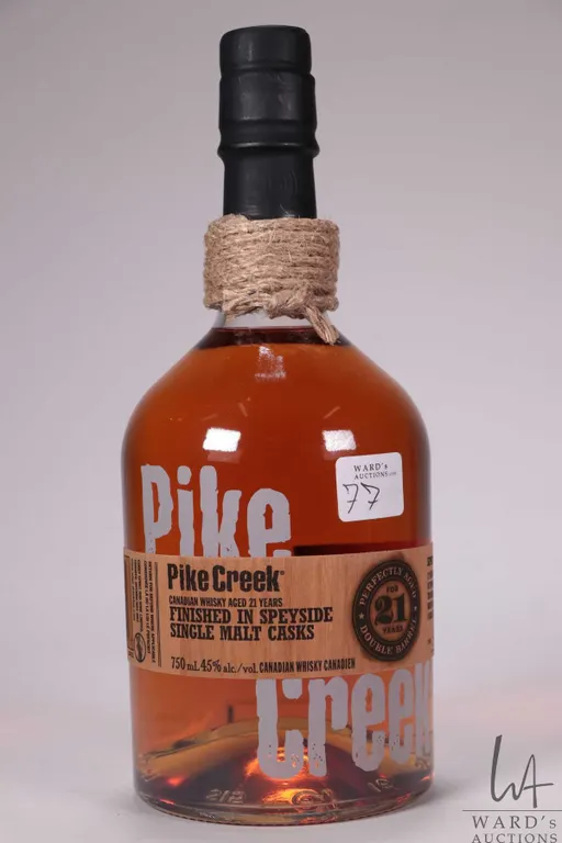Pike Creek/ 21 Year Old/ Canadian Whisky/ 750ml/ 45% ABV Note: Alcohol cannot be insured by any cou