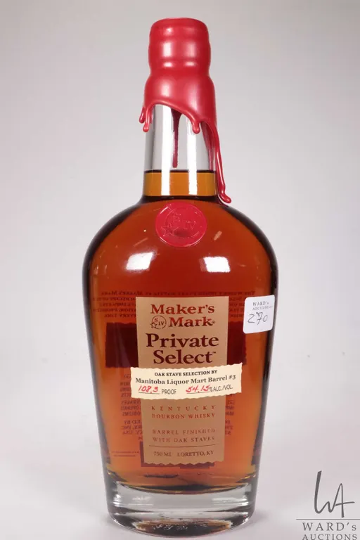 Maker's Mark/ Private Select/ Kentucky Bourbon Whisky/ 750ml/ 54.15% ABV Note: Alcohol cannot be in