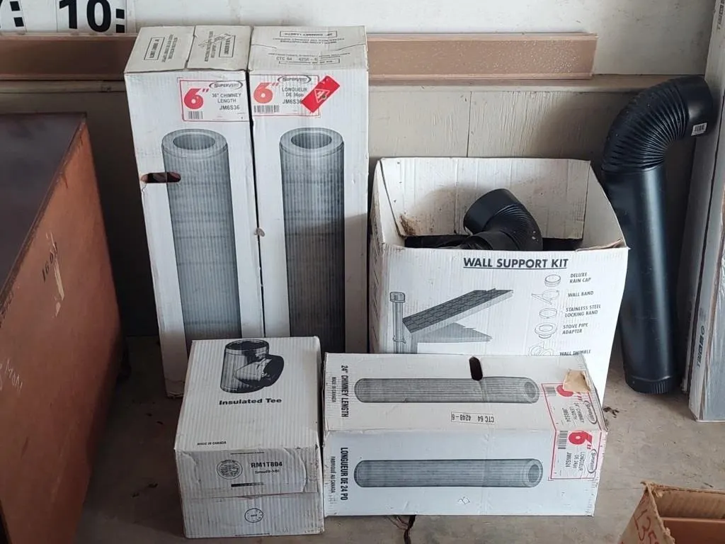 Chimney pipe and wall support