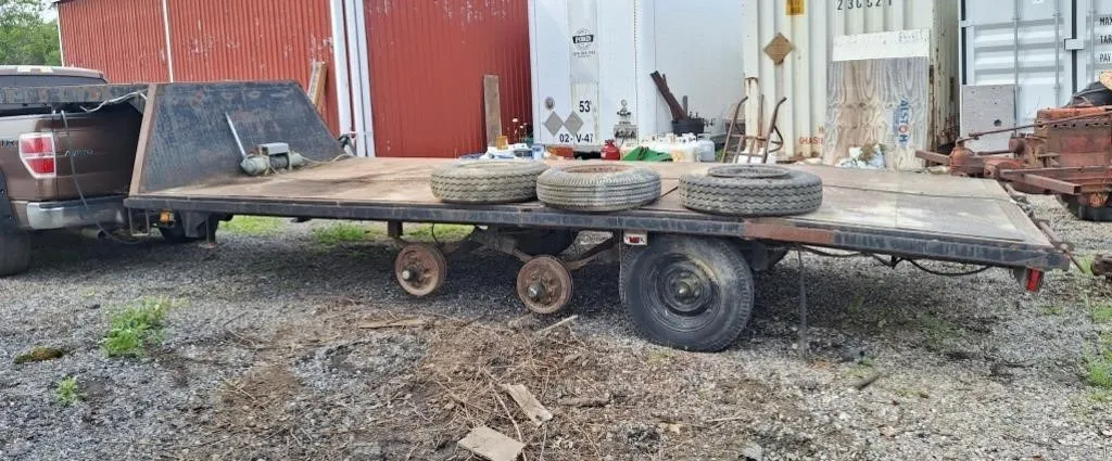 5th wheel flatbed trailer w/ 10,000lb winch