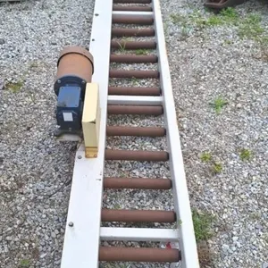 Motorized roller conveyor section. 10ft long x 18