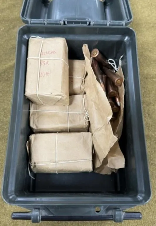 100 rnds Military 7.62x54R Ammo & Plastic Holder