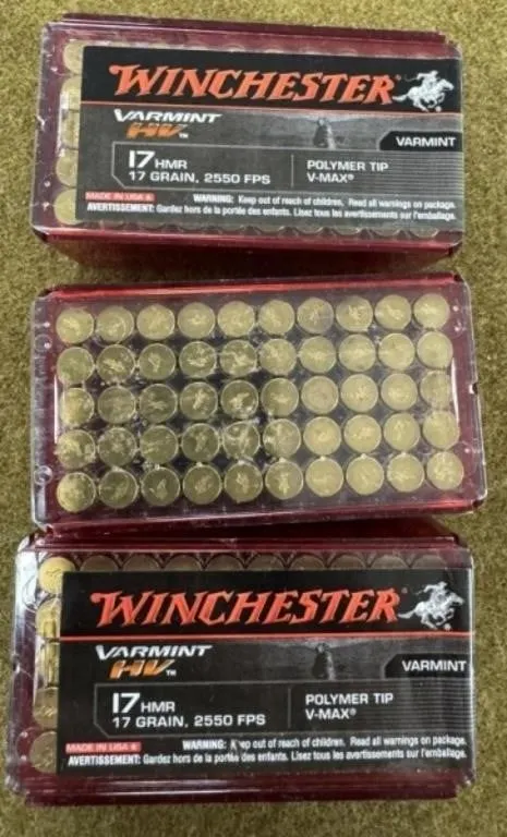 150 rnds Winchester .17 HMR Ammo