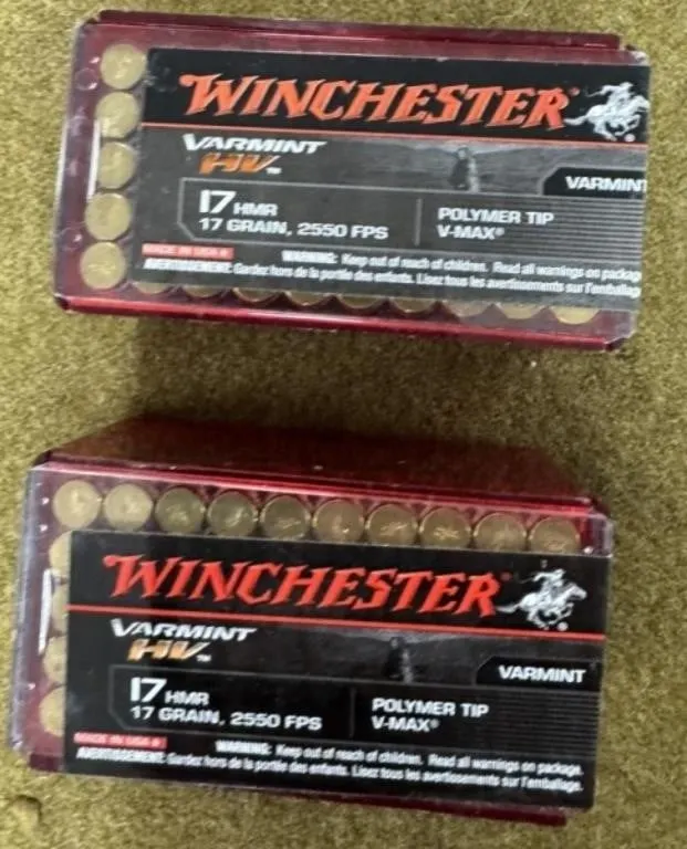 100 rnds Winchester .17 HMR Ammo