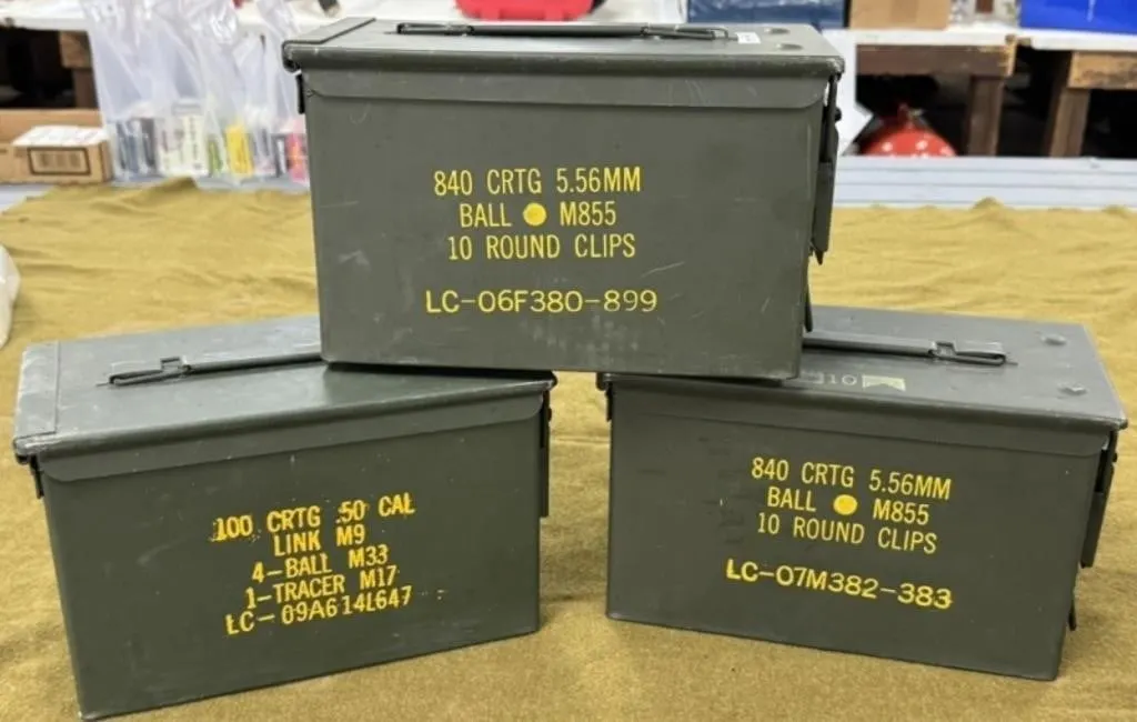 3 Metal Ammo Cans