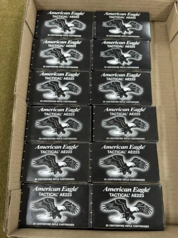 240 rnds American Eagle 5.56mm Ammo