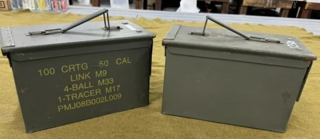 2 Metal Ammo Cans