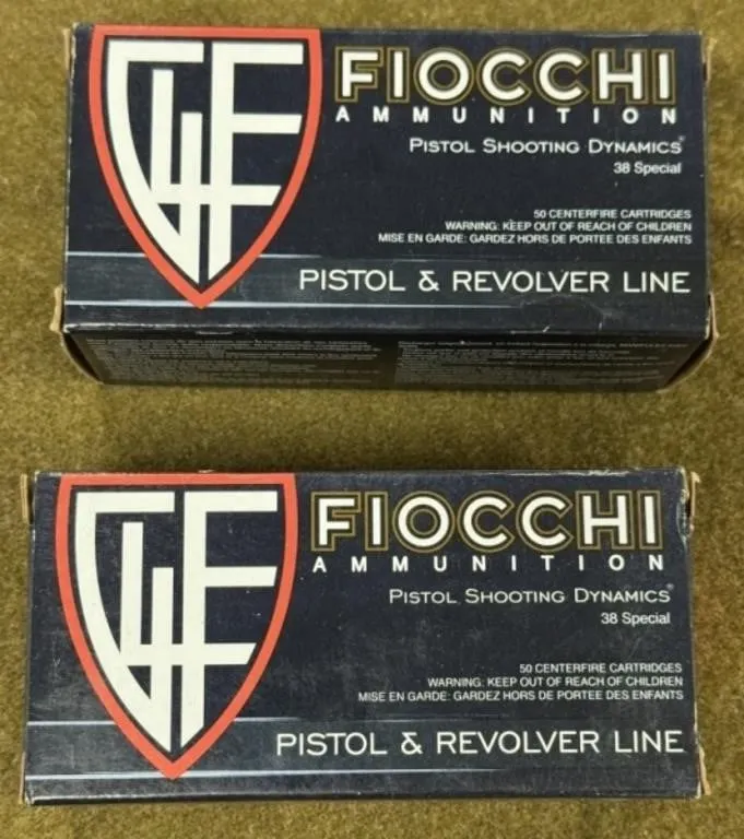 100 rnds Fiocchi .38 Spl Ammo