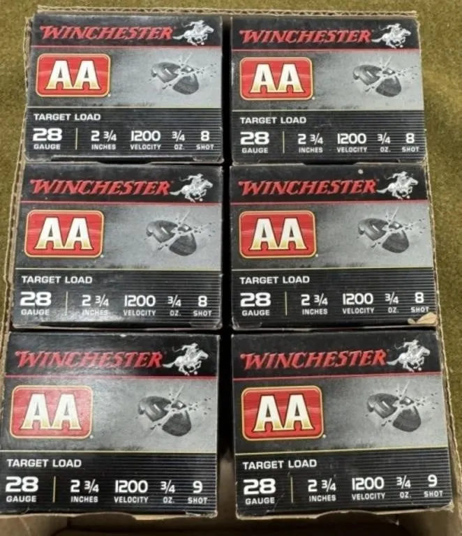 150 rnds Winchester AA 28 ga Shotshells